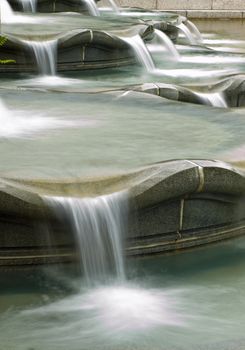 Water in a Fountain Flowing with a Slow Shutter