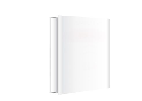 Blank book white cover w clipping path