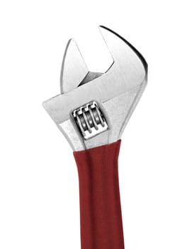 Adjustable wrench isolated on white background
