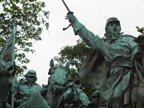 Civil War Memorial Statue at the U.S. Capitol Building in Washington DC