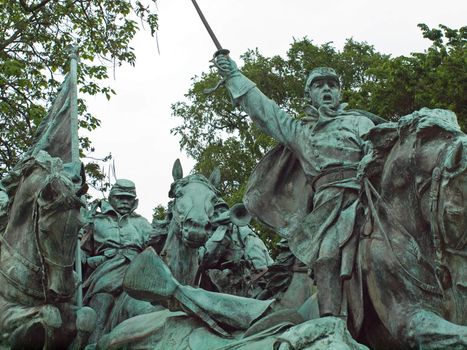 Civil War Memorial Statue at the U.S. Capitol Building in Washington DC