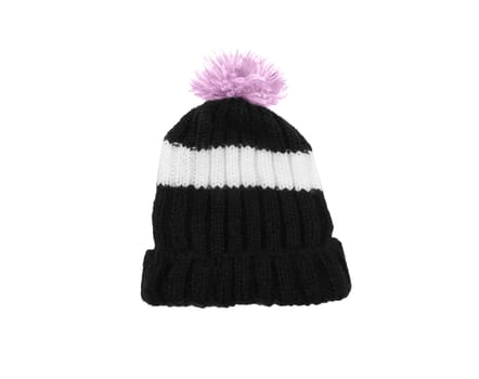 black woolen winter hat