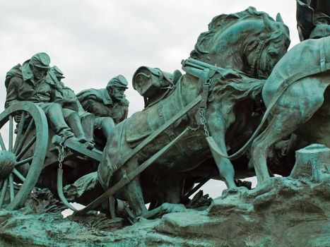 Civil War Memorial Statue at the U.S. Capitol Building in Washington DC