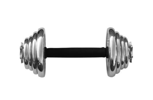 Chromed fitness exercise equipment dumbbell weight