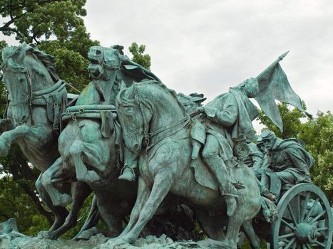 Civil War Memorial Statue at the U.S. Capitol Building in Washington DC