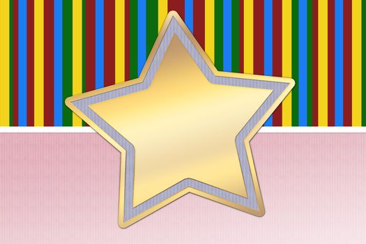 Gold Christmas star with interesting background