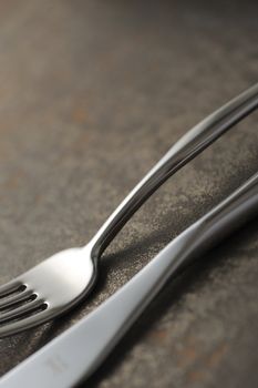 Close-up of silverware , on the dining table.