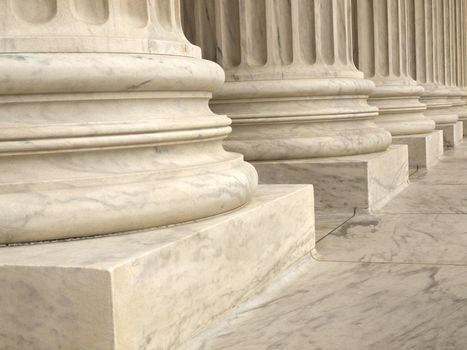 Columns at the United States Supreme Court in Washington DC