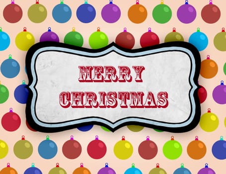 Merry Christmas text with equipment for christamss tree