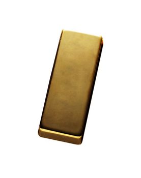 gold bar isolated on a white background