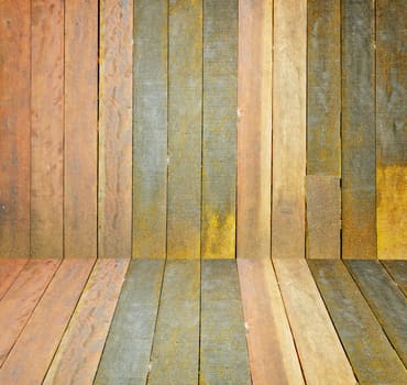 old, grunge wooden wall used as background