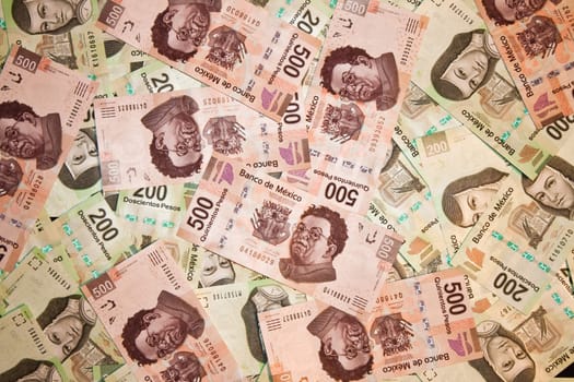 mexican pesos bills background