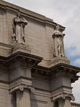 Union Station at Washington DC with Statues