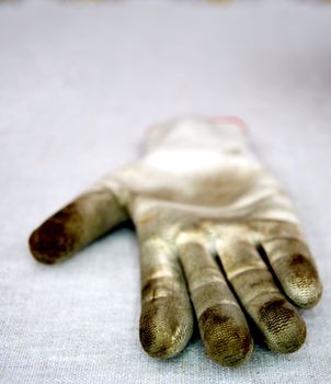 Dirty gardening gloves