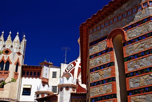 Church with beautiful architecture and ornament. Lloret de Mar, Costa Brava Spain.