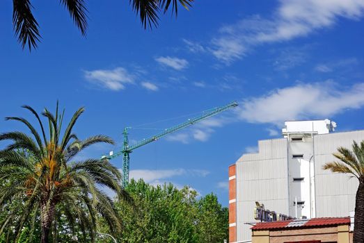 Construction of new buildings in Lloret de Mar. CostaBrava, Spain.