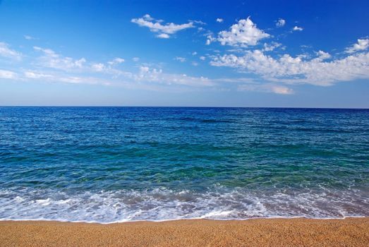 Beautiful mediterranean seascape. Lloret de Mar, Spain.