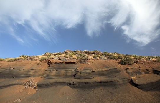 Canary Islands, spanish territory. Typical landscape of Teide volcano.