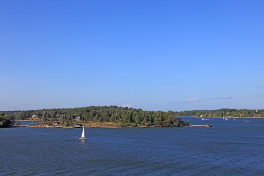 Baltic sea archipelago landscape in Sweden, Europe.