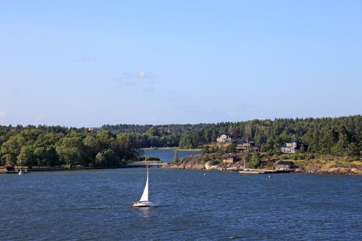 Baltic sea archipelago landscape in Sweden, Europe.