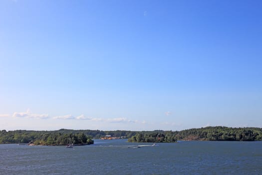 Baltic sea archipelago landscape in Sweden, Europe.