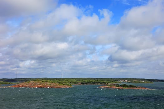 Baltic sea archipelago landscape in Sweden, Europe.