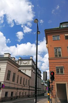 Architecture in center of Stockholm city. Sweden, Europe.