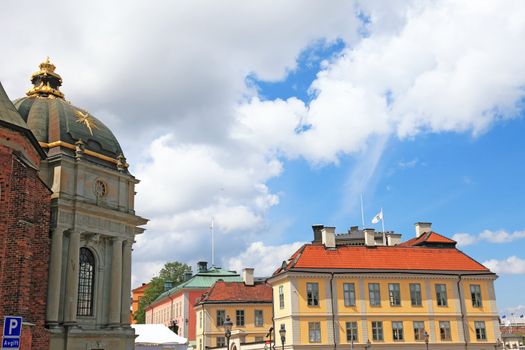 Cityscape of old central Stockholm, Sweden.