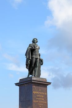 Statue of king Gustaf III in Stockholm, Sweden.