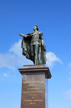 Statue of king Gustaf III in Stockholm, Sweden.