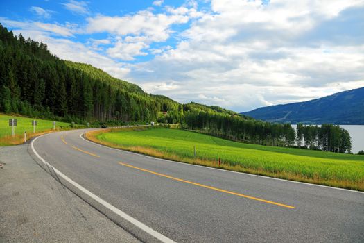 Road from Oslo to Bergen in Norway.