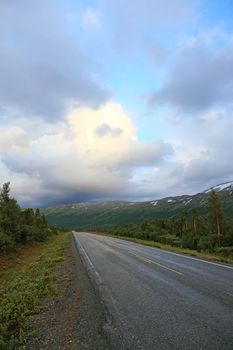 Road from Oslo to Bergen. Norway, scandinavian Europe.