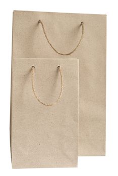 Recycled paper bags with hemp rope handles isolated on white background







Recycled paper bag with hemp rope handles isolated on white background
