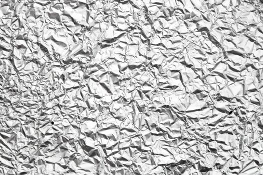 Pattern of Wrinkled Aluminium Foil Paper, closeup