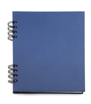isolated deep blue notebook on white.
