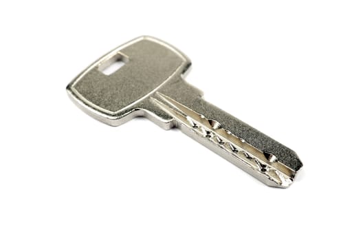 A modern key isolated on white background.