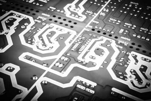 Close-up of electronic circuit board.