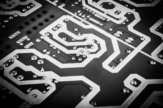 Close-up of electronic circuit board.