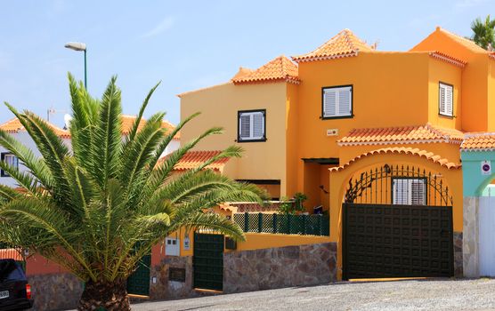 Luxury spanish villa building, Tenerife Island, Canary.