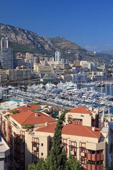 Cityscape of the principality Monaco, french riviera, Europe.