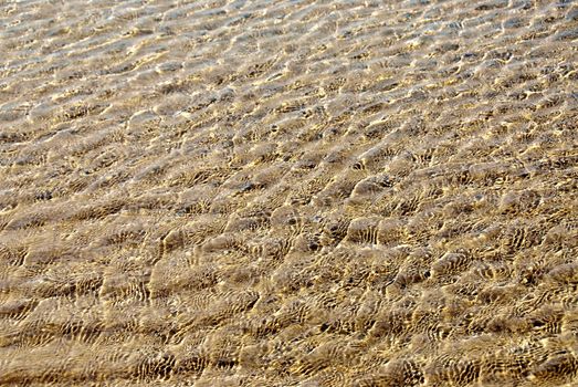Background of shallow water surface with ripples