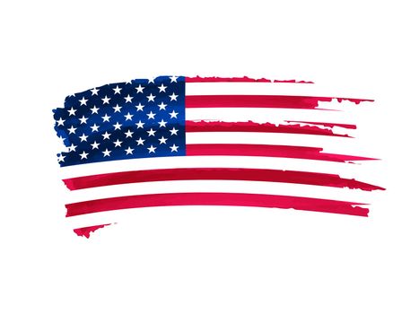 drawing flag of united states of America