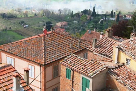 Italy. Tuscany region. Montepulciano town in spring