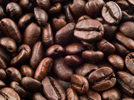 Coffee Beans Filling the Frame as a Background