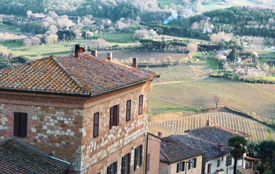 Italy. Tuscany region. Montepulciano town in spring