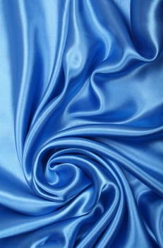 Smooth elegant blue silk can use as background 