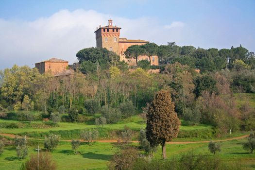 Italy. Val D'Orcia valley. Tuscany landscape