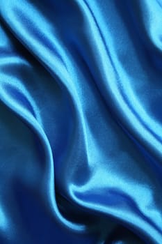 Smooth elegant dark blue silk can use as background 