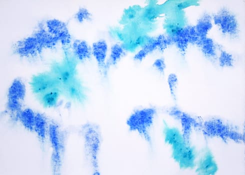 Abstract watercolor background with colorful different layers on paper texture