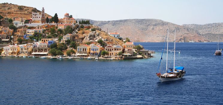 Greece. Aegean sea. Island Symi (Simi). Mandraki harbor